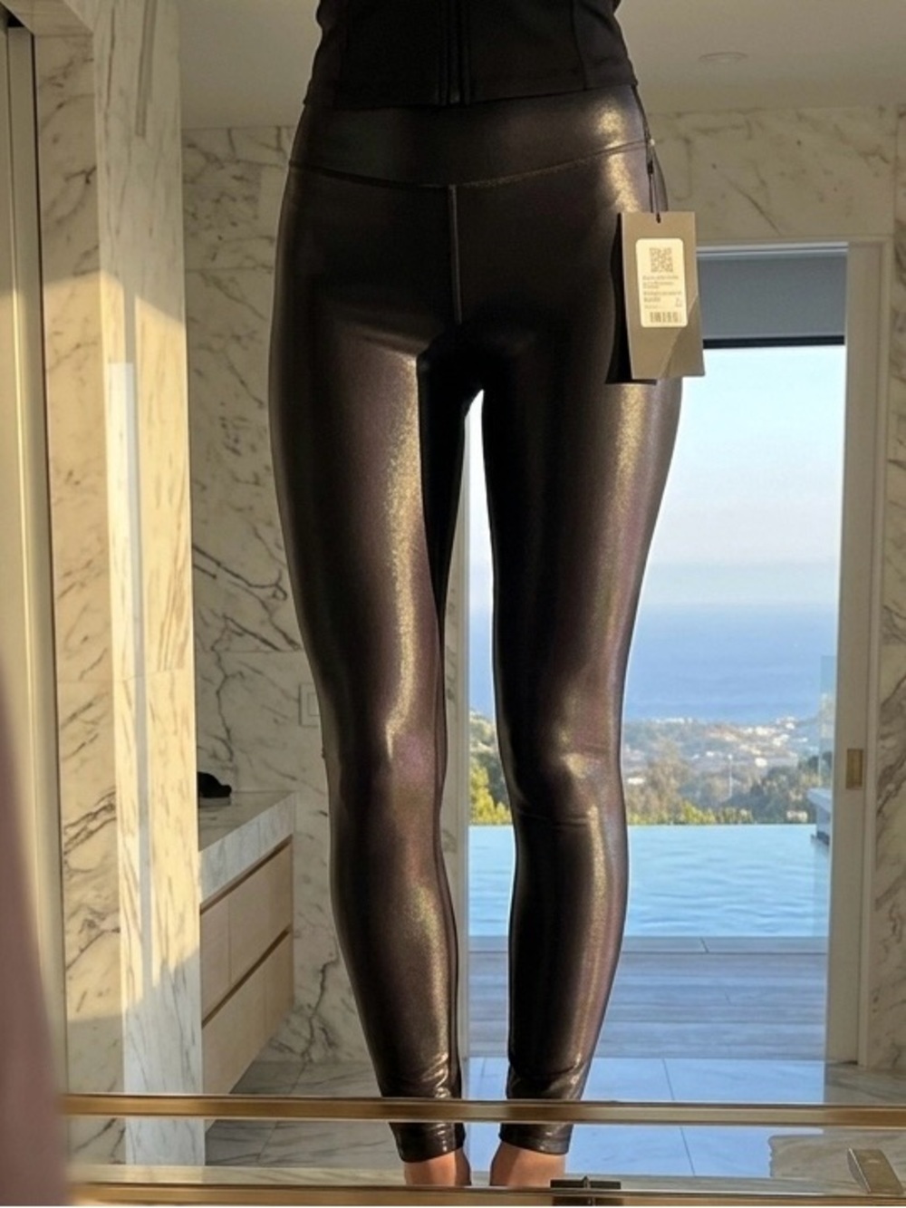 NWT Fabletics Anywhere Motion365+ Shine High-Waisted Legging Black M - Picture 6 of 7